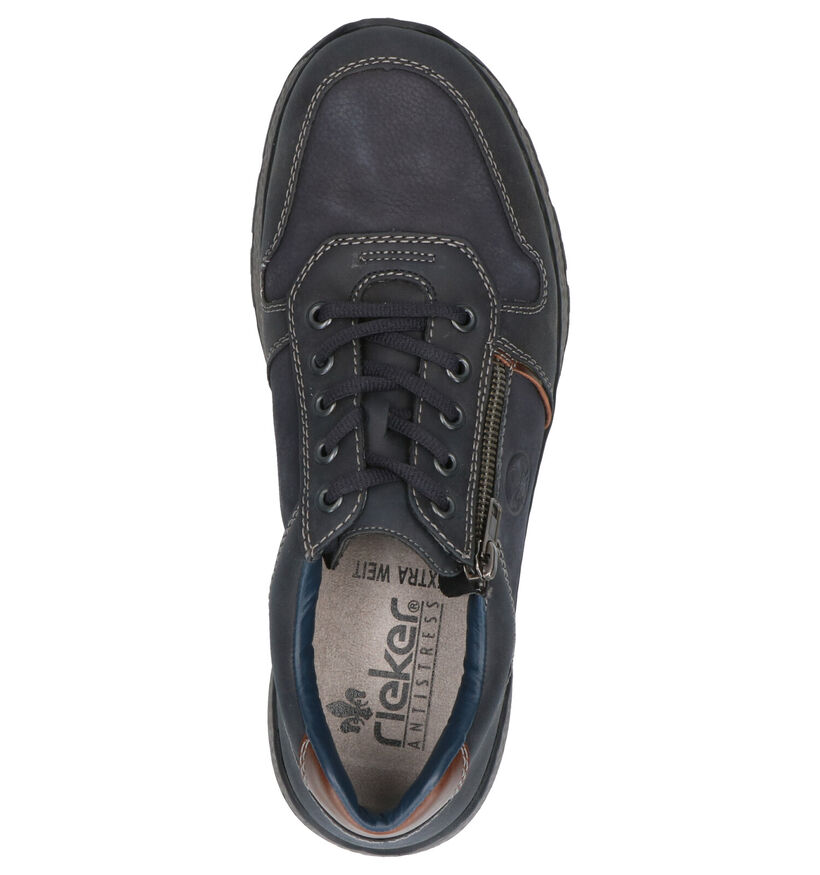 Rieker Chaussures à lacets en Bleu en cuir (298488)