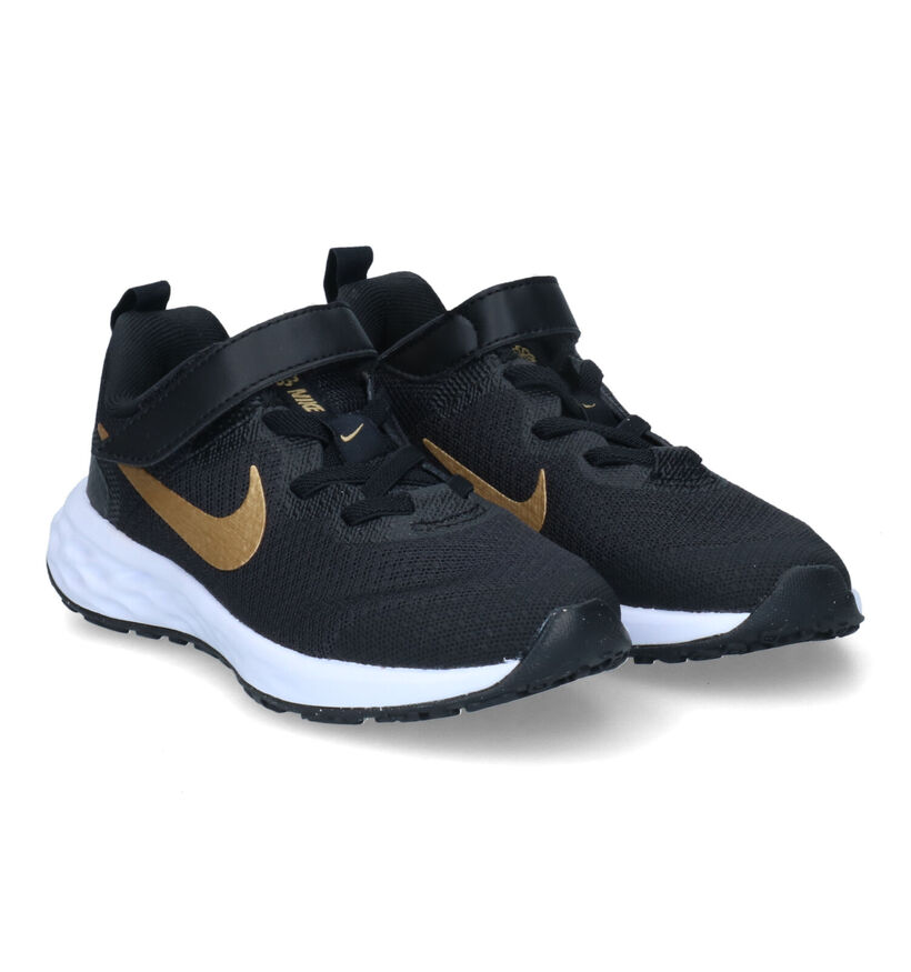 Nike Revolution 6 Zwarte Sneakers voor meisjes (308999) - geschikt voor steunzolen