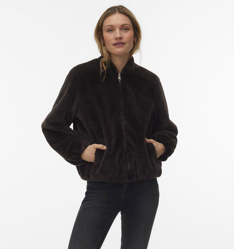 Vero Moda Sonjaliga Donkerbruine Korte Jas voor dames (377547)