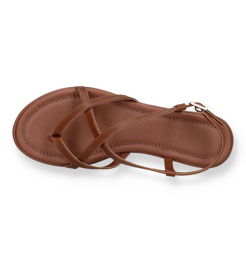 Esprit Cognac Platte sandalen voor dames (334101)