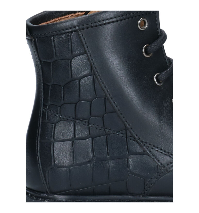 STONES and BONES Basis Bottines en Noir en cuir (301322)