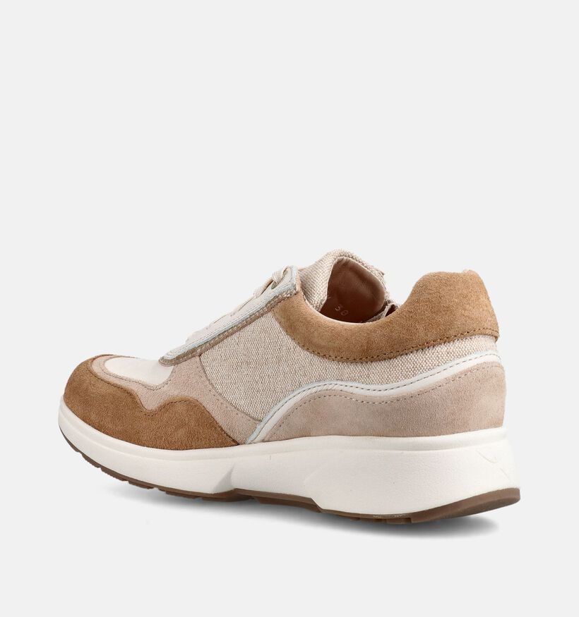 Xsensible Lima Beige/Bruine Sneakers voor dames (373017) - geschikt voor steunzolen