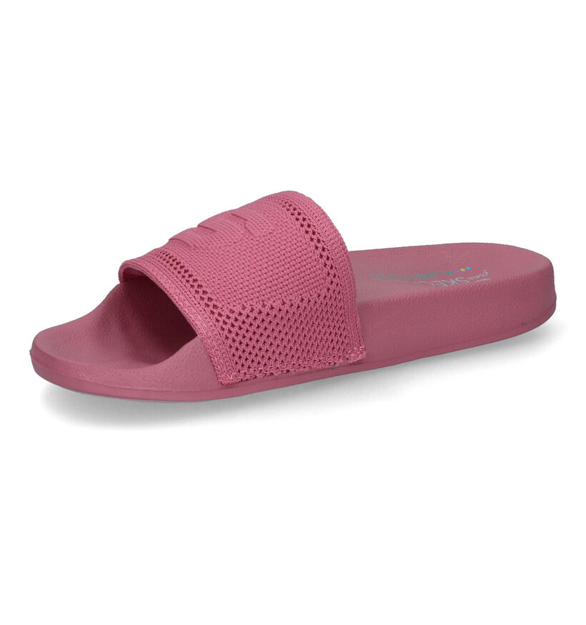 Skechers Pop Ups Indisturbed Claquette de piscine en Rose en textile (305703)