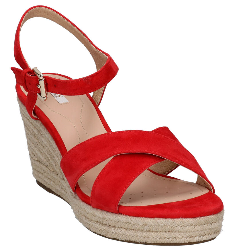 Geox Soleil Zwarte Sandalen in leer (285591)