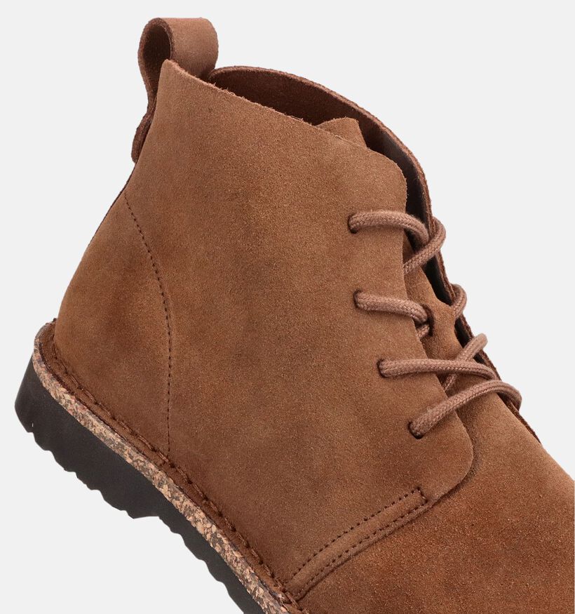 Birkenstock Uppsala Mid Leve Cognac Geklede Veterschoenen voor heren (377032) - geschikt voor steunzolen