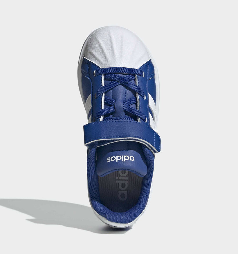 adidas Streettalk Baskets en Bleu pour gar&ccedil;ons (372790) - pour semelles orthop&eacute;diques