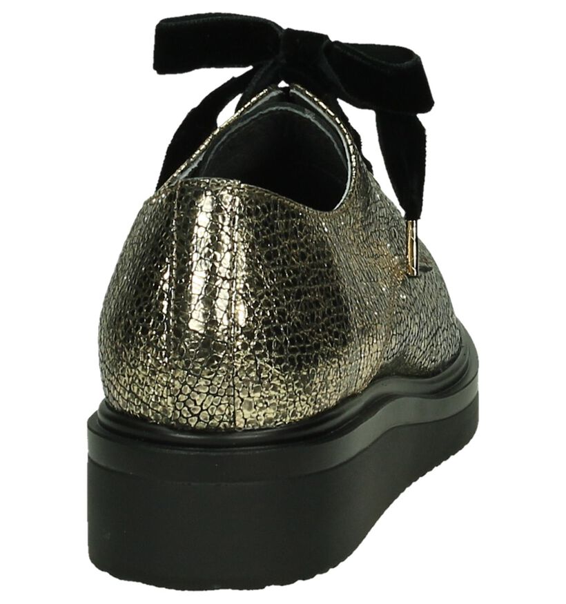 Via Roma Chaussures à lacets en Or en cuir (185577)