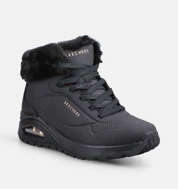 Skechers Uno Rugged High Boots Zwart/Roze