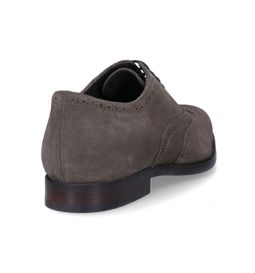 Geox Hampstead Blauwe Geklede Veterschoenen in daim (326759)