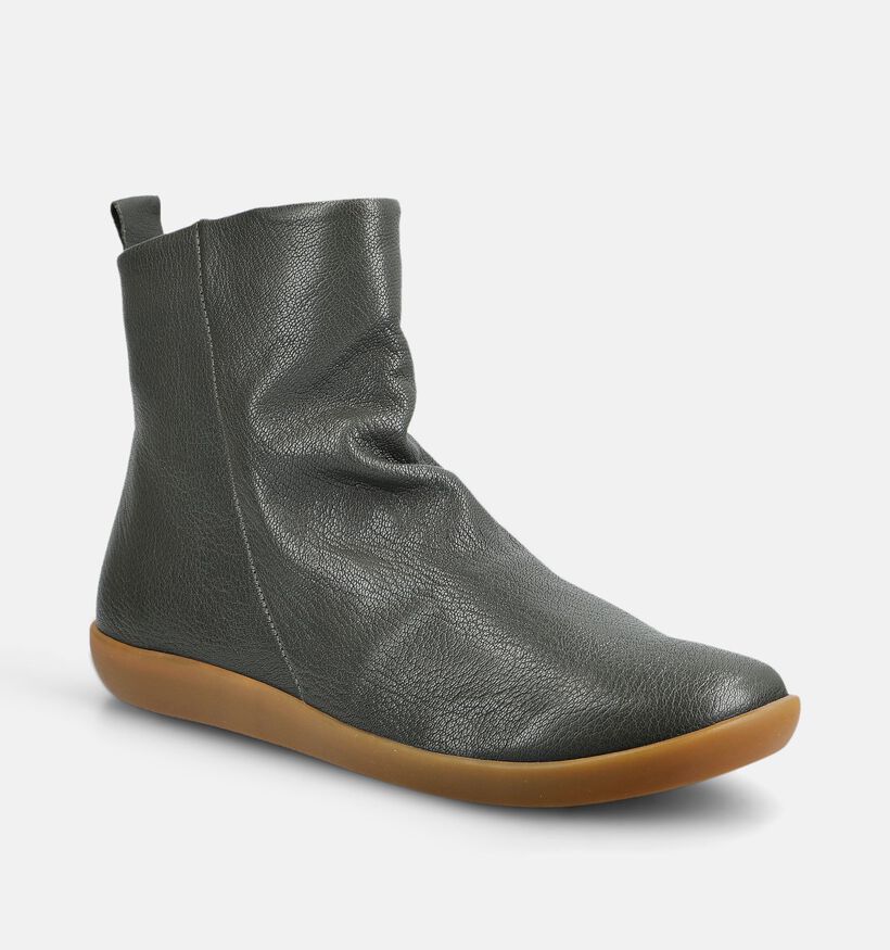 Think! Nature Groene Boots met Veter en Rits voor dames (381357) - geschikt voor steunzolen