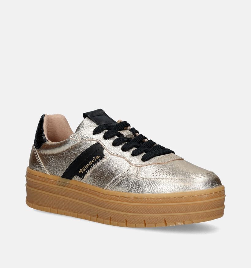 Tamaris Gouden Platform sneakers voor dames (348893) - geschikt voor steunzolen