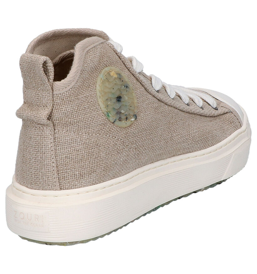 ZOURI Esox Baskets en Beige en textile (275203)