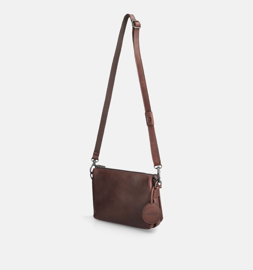 Saccoo Tre Donkerbruine Crossbodytas voor dames (381981)