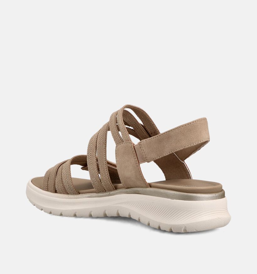 Tamaris Comfort Donkerbeige/Gouden Sandalen voor steunzolen voor dames (371803) - geschikt voor steunzolen