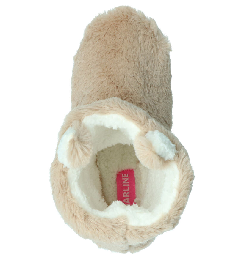 Marline Pantoufles fermées en Beige clair en textile (259826)