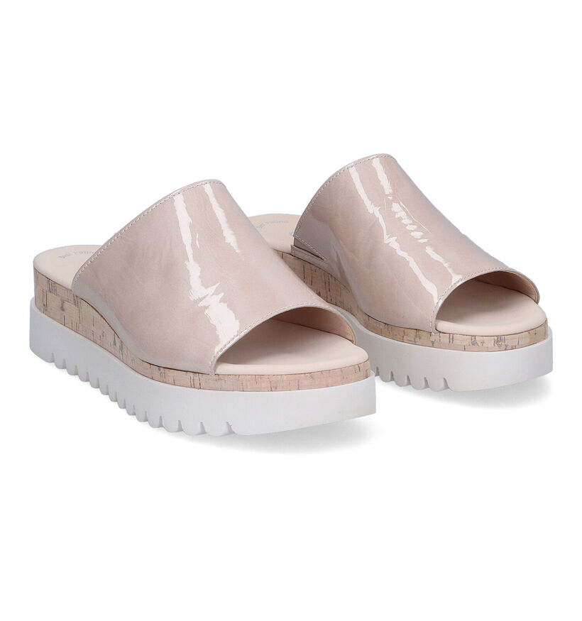 Gabor Best Fitting Mules en Beige en verni (306625)