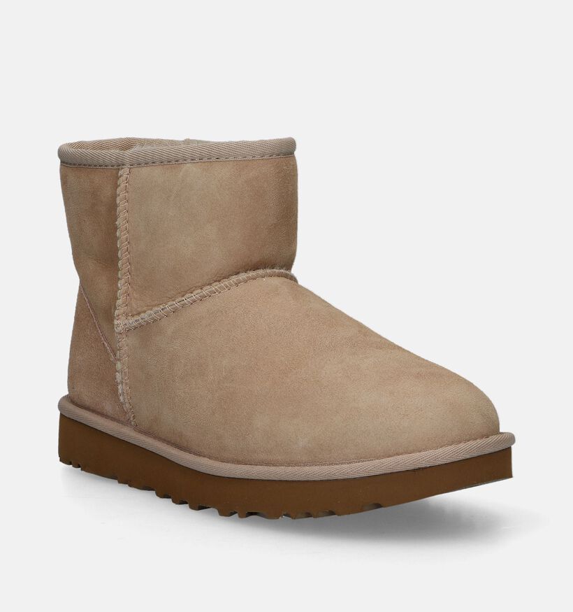 UGG Classic Mini Bottes en Beige pour femmes (336087)