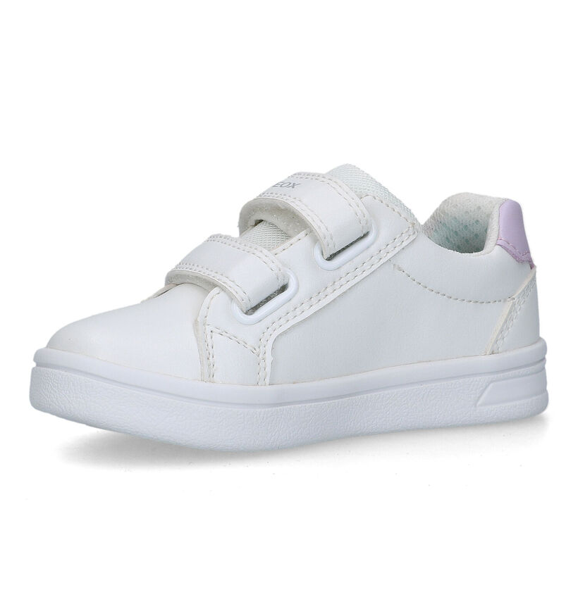 Geox Djrock Baskets en Blanc pour filles (320648) - pour semelles orthopédiques