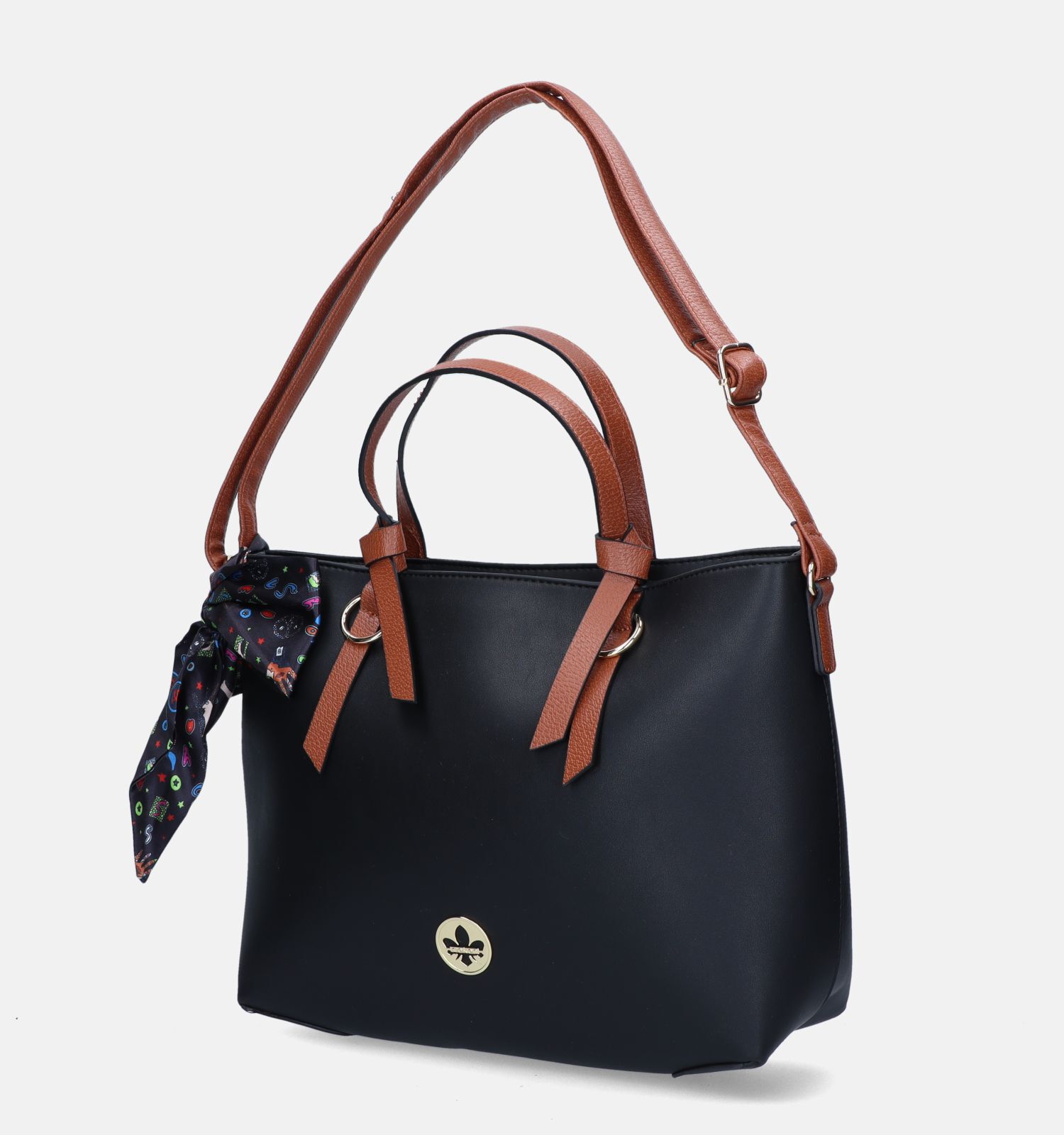 Rieker Zwarte Handtas met riem Dames Handtassen Online op TORFS.BE