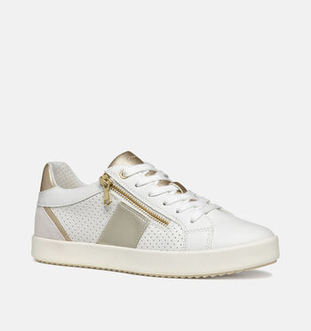 Geox Respira Sneakers White/Off white/Goud