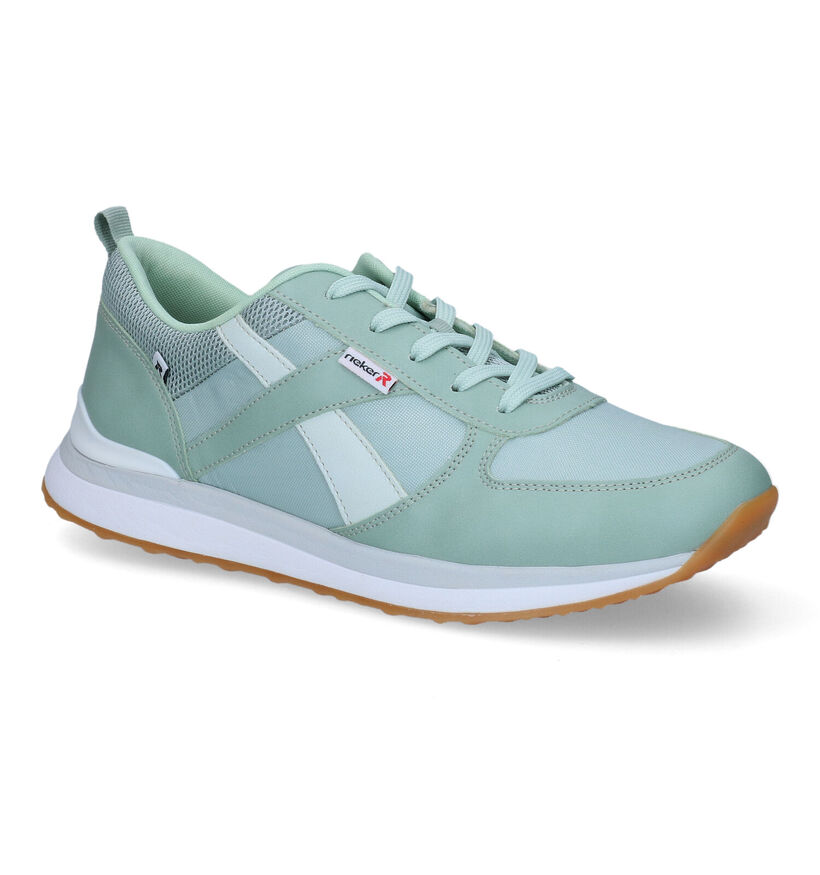 Rieker Groene Sneakers in kunstleer (310173)