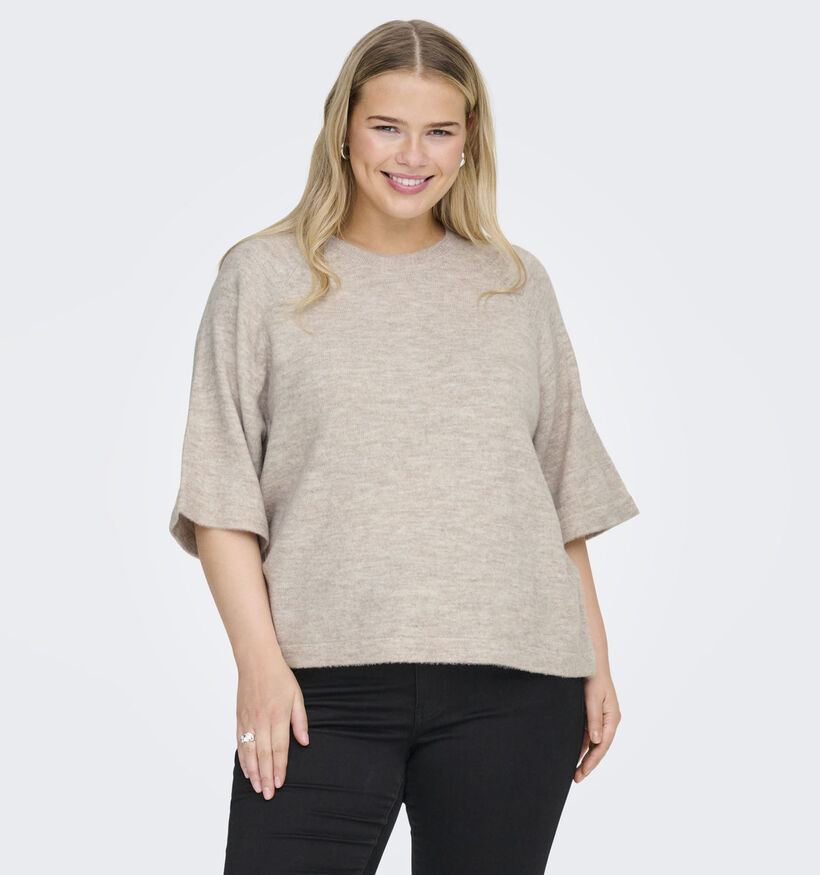 ONLY Carmakoma Carsimoni Pull en Beige pour femmes (374862)