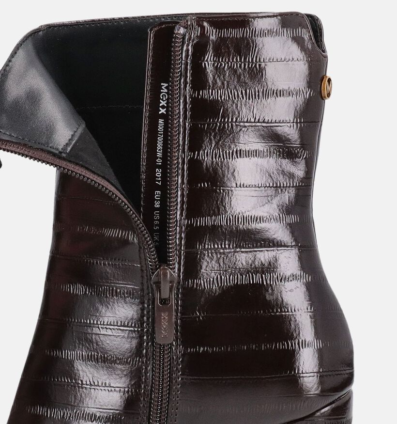 Mexx Vida Indy Donkerbruine Enkellaarzen met Hak voor dames (378553)