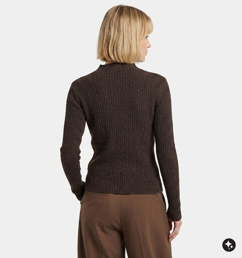 The Korner Bruine T-shirt met Lange Mouwen voor dames (382183)