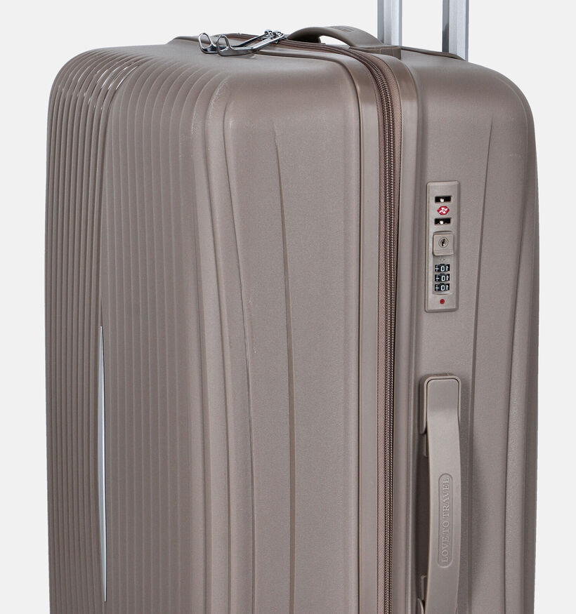 Love To Travel Taupe Large Reiskoffer voor dames, heren (365826)