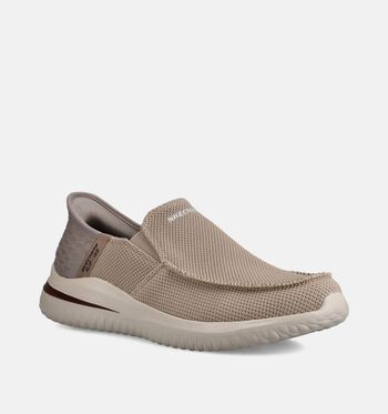 Skechers Baskets Taupe/Bleu
