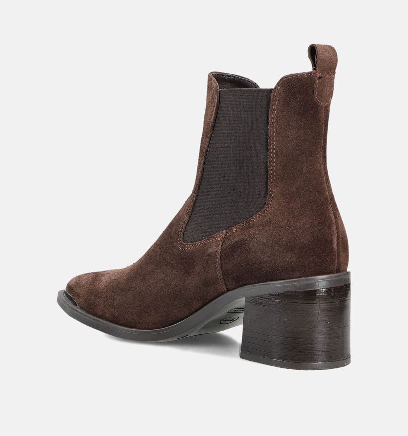 Tamaris Donkerbruine Chelsea Enkellaarzen voor dames (360644)