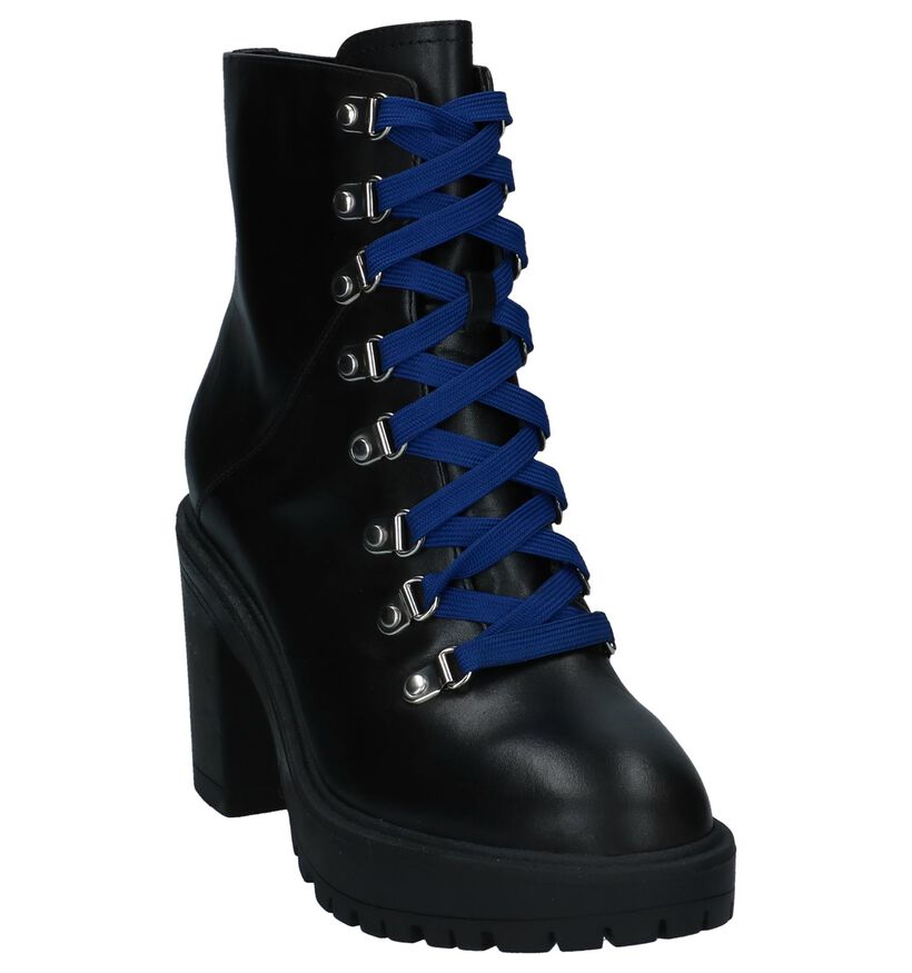 Steve Madden Royce Zwarte Enkellaarzen in leer (229766)