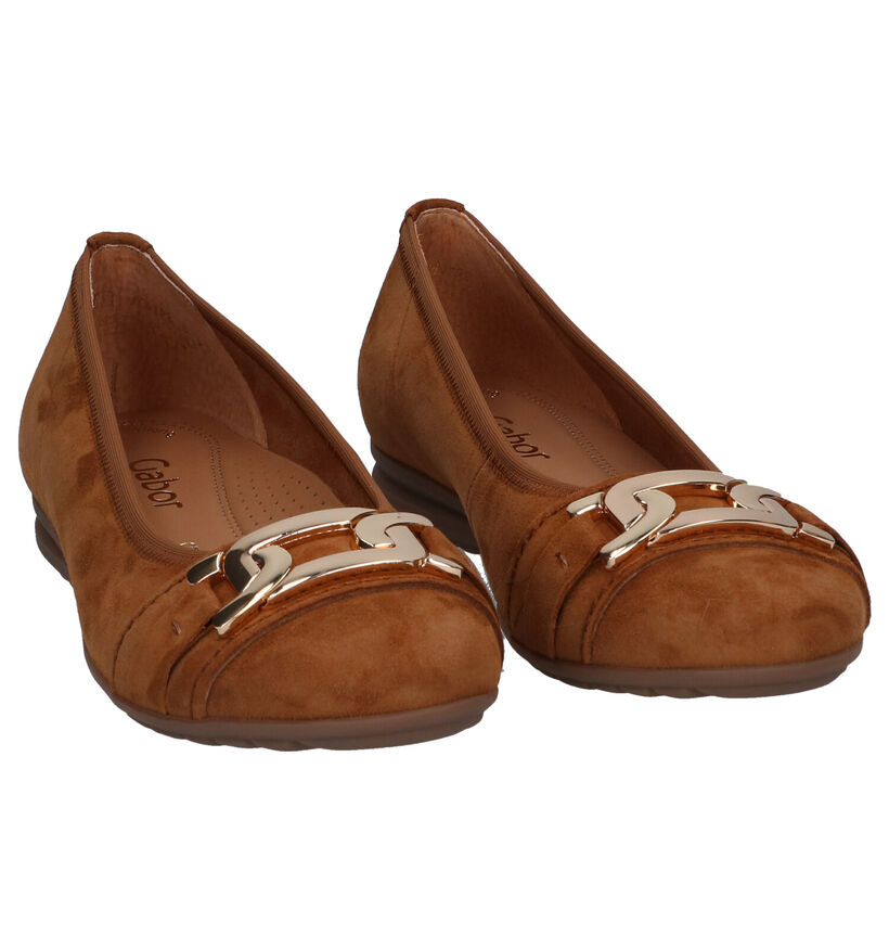 Gabor Easy Walking Ballerines en Cognac en daim (297418)