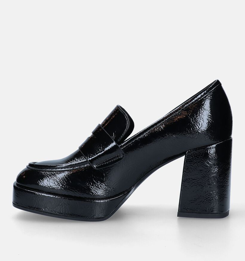 Signatur Mocassins avec talon carré en Noir pour femmes (329286)