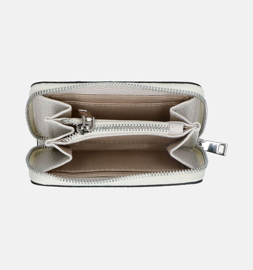 Crinkles Porte-monnaie zippé en Écru pour femmes (358074)