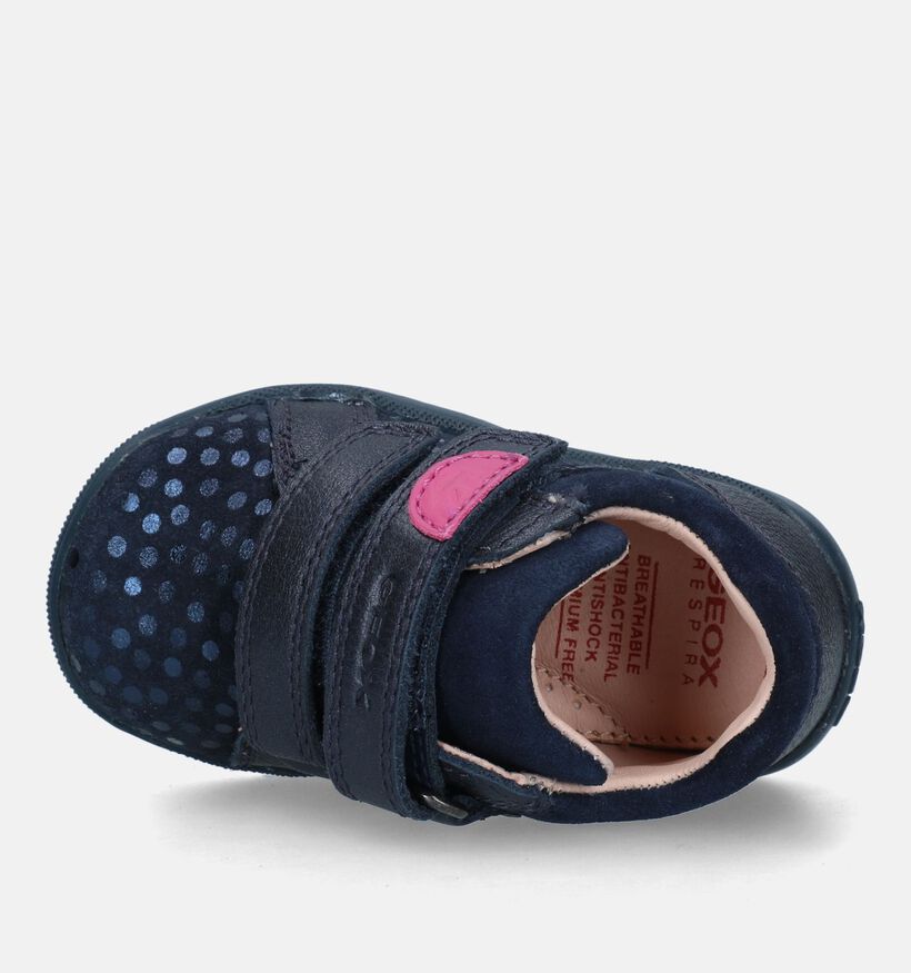 Geox Macchia Blauwe Babyschoentjes voor meisjes (330097) - geschikt voor steunzolen