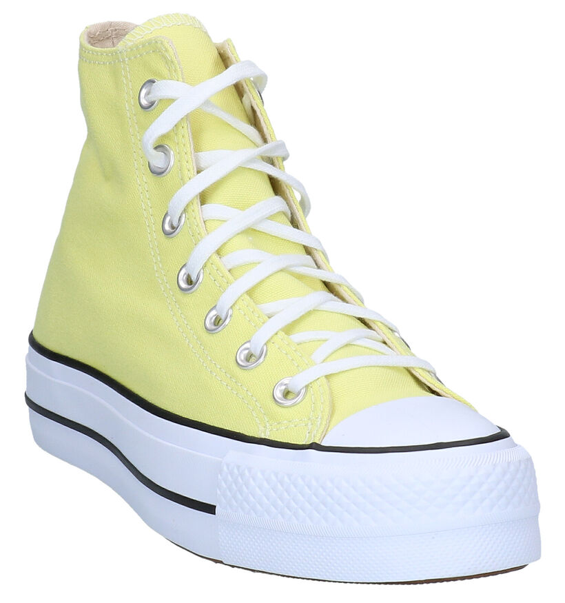 Converse AS Platform Baskets en Jaune en textile (287156)