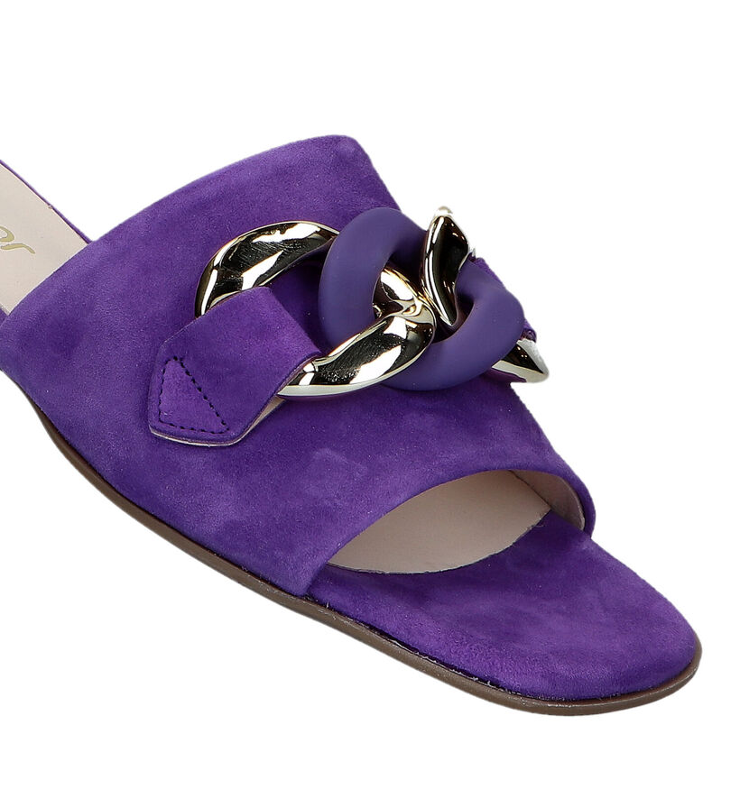 Comfort Nu-pieds plates en Violet pour femmes (323422)