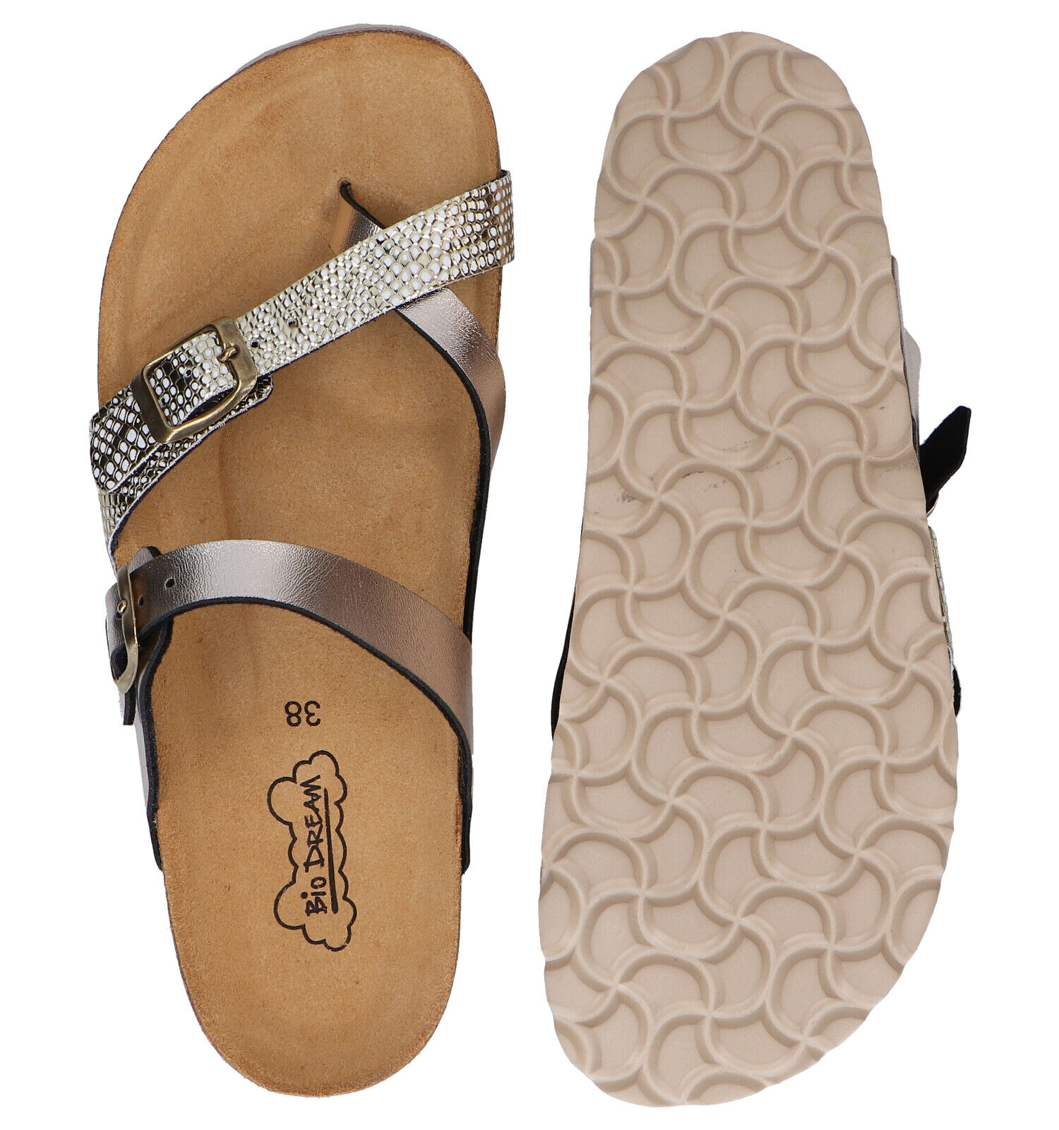 Bio Dream Gouden Slippers Dames Slippers Online op TORFS.BE