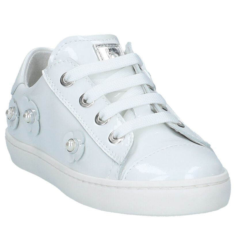 Witte Laké Sneakers met Bloemen Beberlis, , pdp