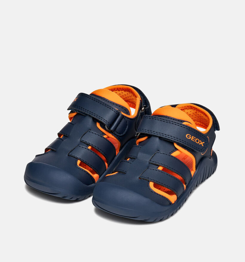 Geox J S. Fusbetto Pro Bo Sandales en Bleu fonc&eacute; pour gar&ccedil;ons (368868)