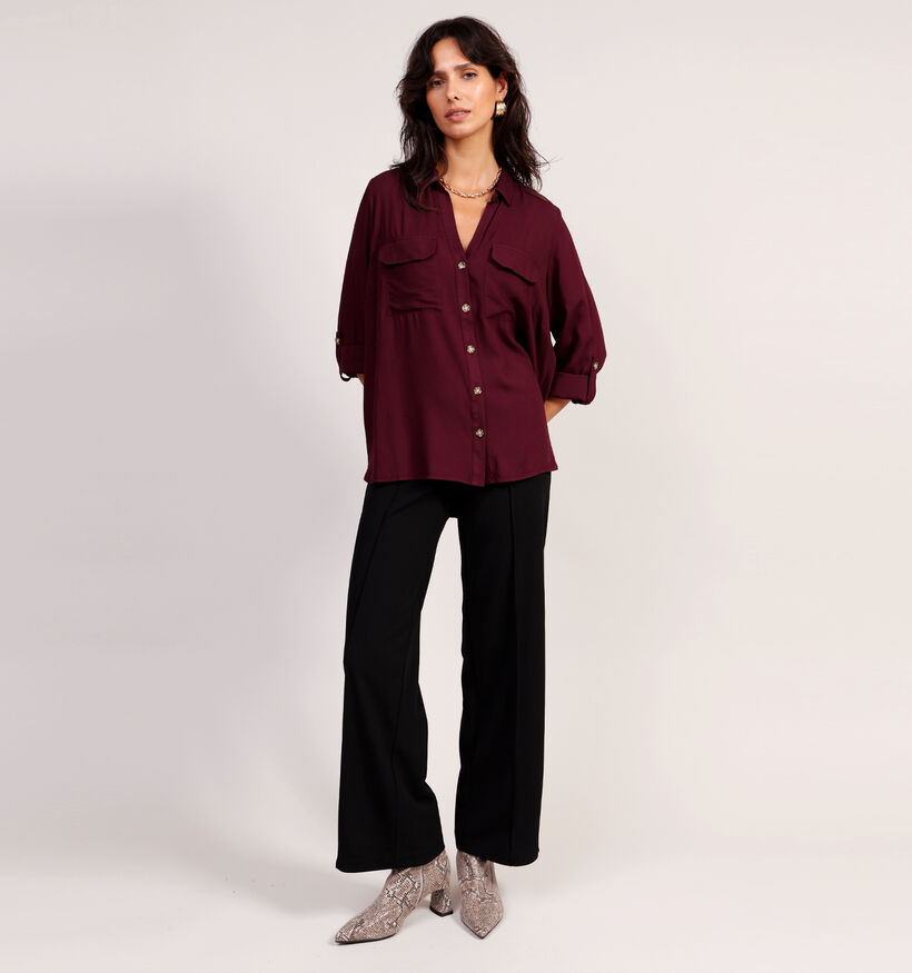 Vero Moda Curve Bumpy Bordeaux Blouse voor dames (362607)