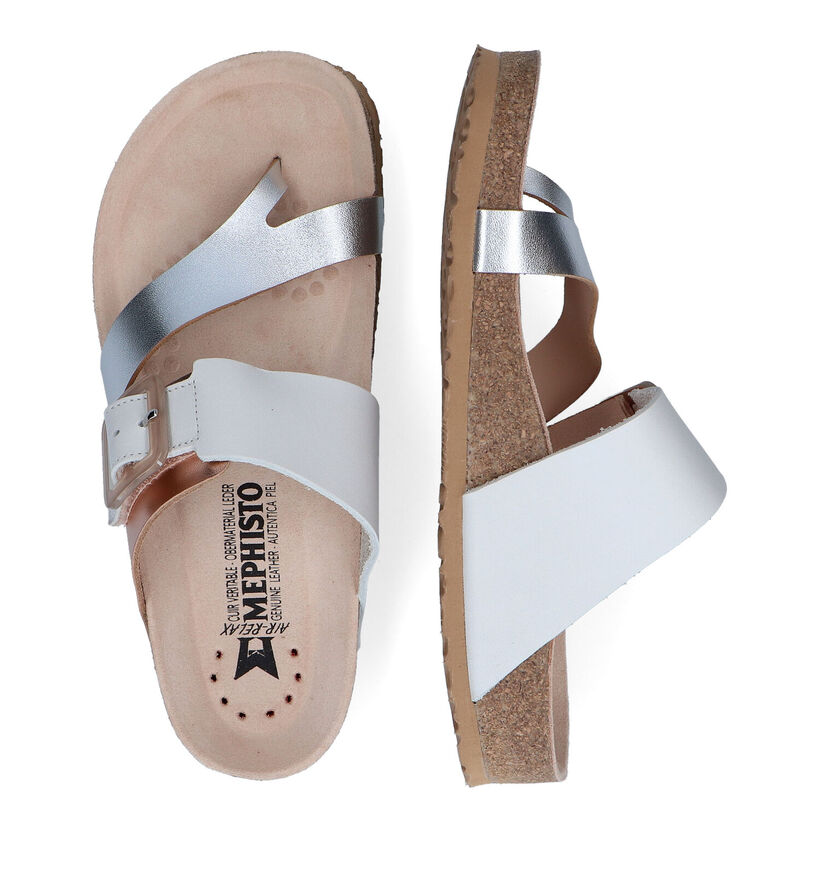 Mephisto Madeline Tongs en Metallic en cuir (306886)