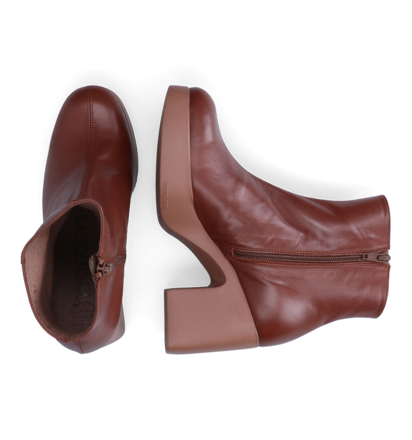 Wonders Bottines à talons en Cognac pour femmes (317247)