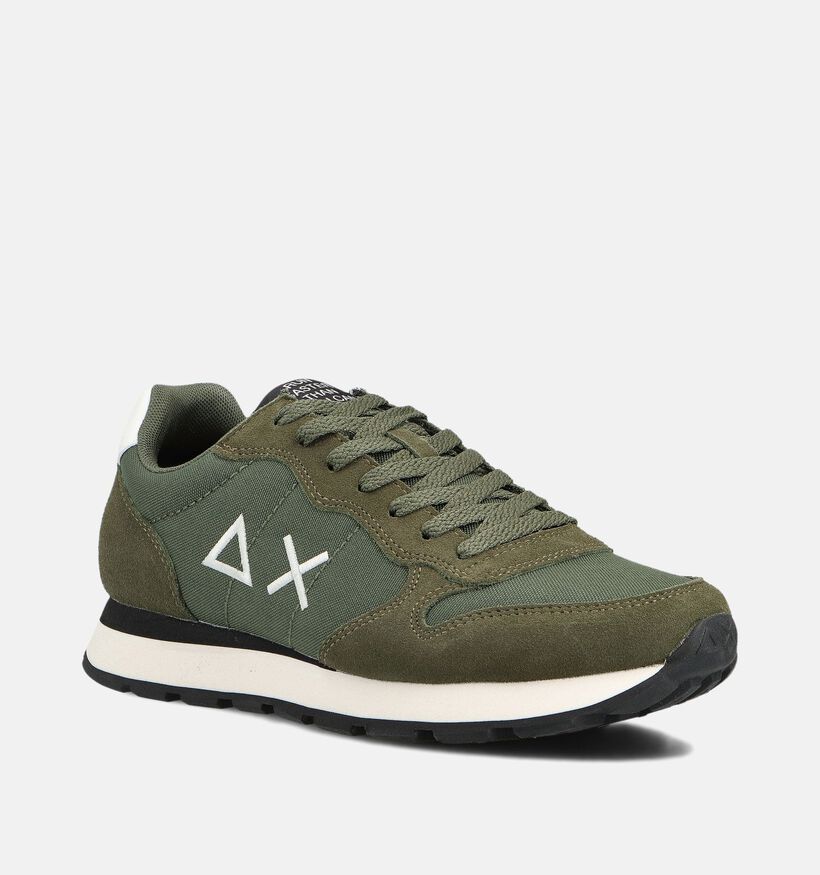 Sun68 Tom Solid Chaussures plates en Vert kaki pour hommes (361796) - pour semelles orthopédiques