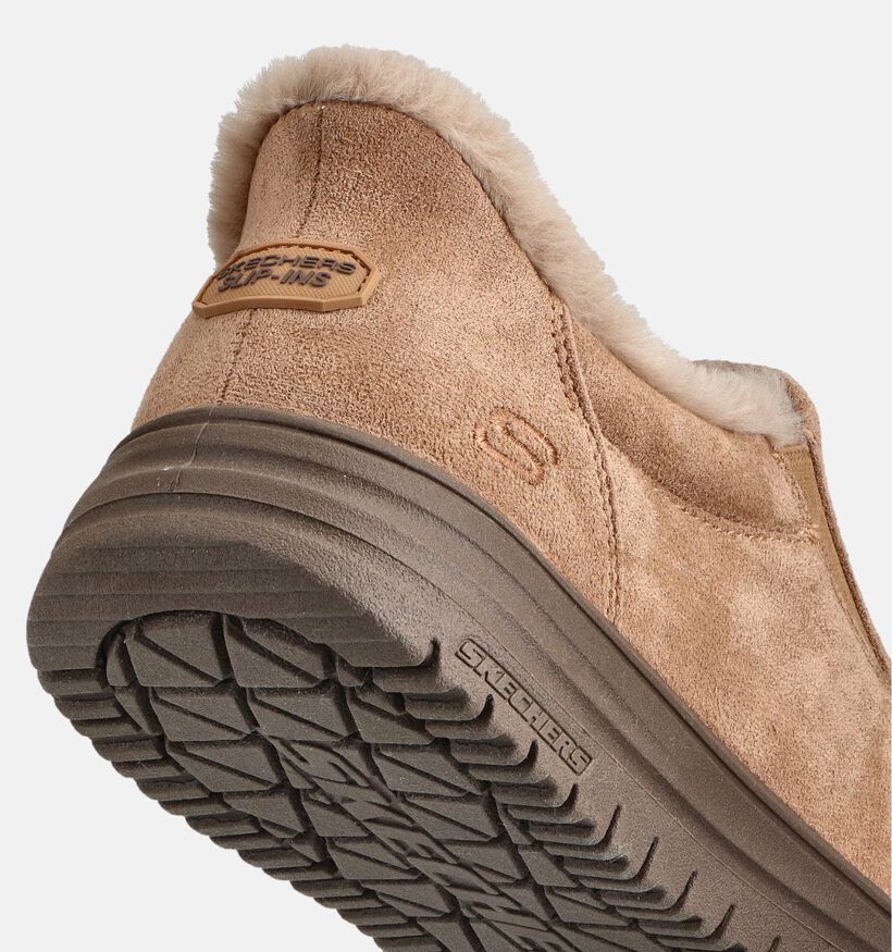 Skechers Murette Scofield Slip-ins Pantoufles ferm&eacute;es en Beige pour hommes (376904)