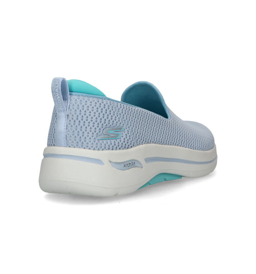 Skechers Go Walk Arch Fit Blauwe Slip-on Sneakers voor dames (319366) - geschikt voor steunzolen