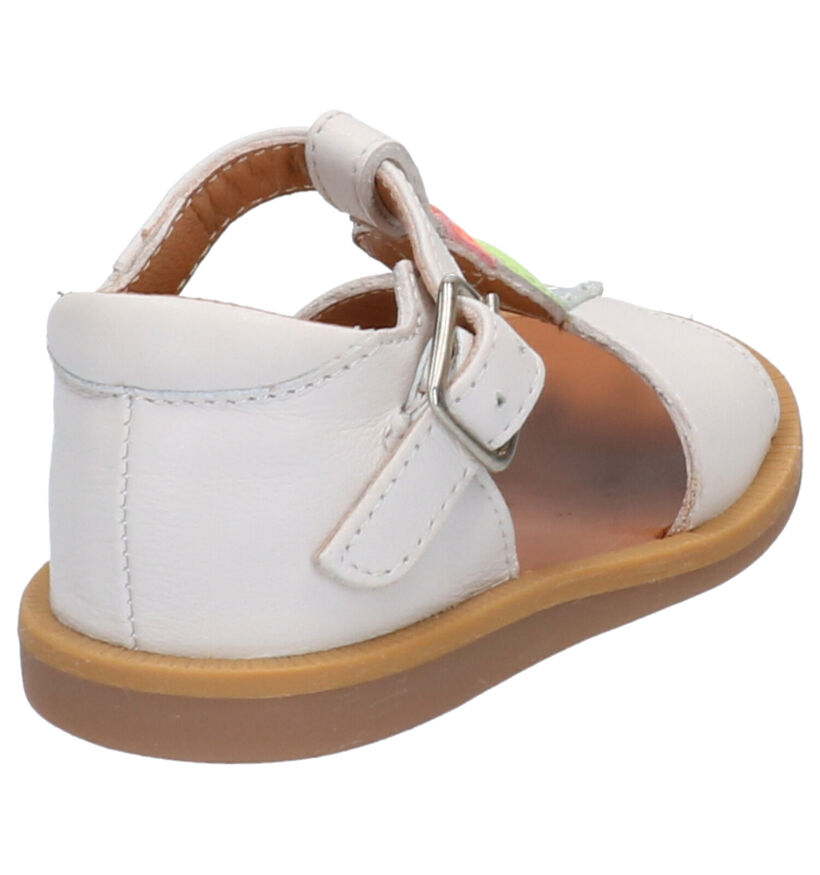 Pom d'Api Poppy Ice Cream Sandales en Blanc en cuir (304772)