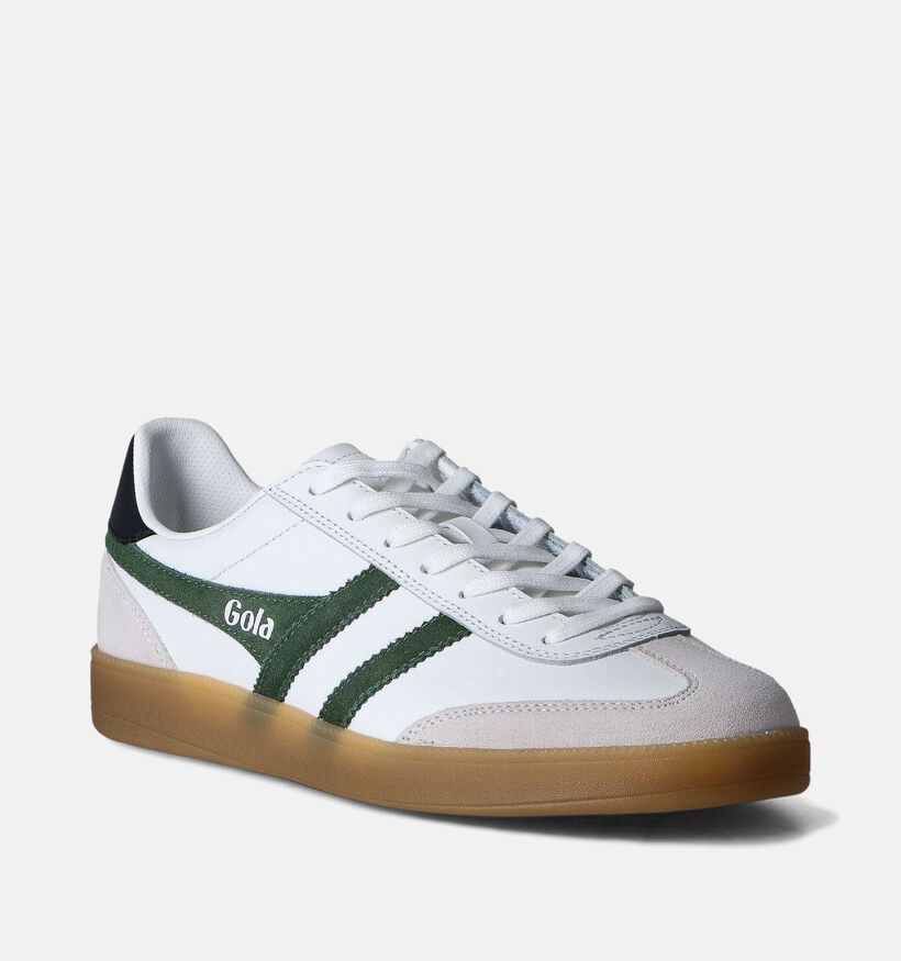 Gola Viper Leather Baskets en Blanc pour hommes (352758) - pour semelles orthopédiques