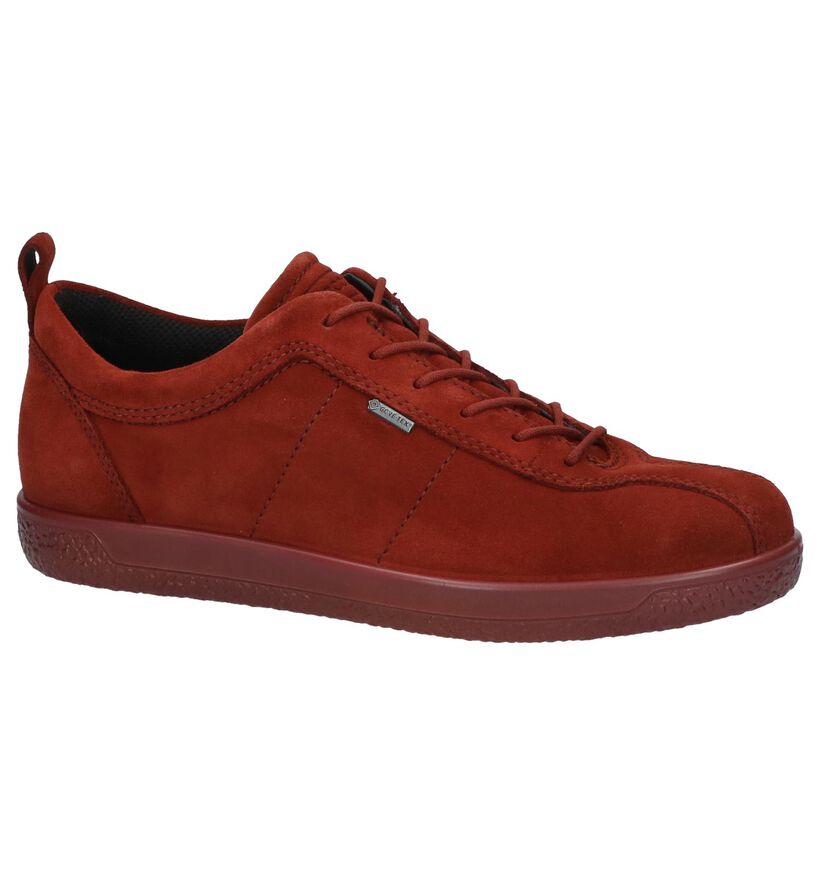 Rode Veterschoenen ECCO Soft 1 in daim (235764)